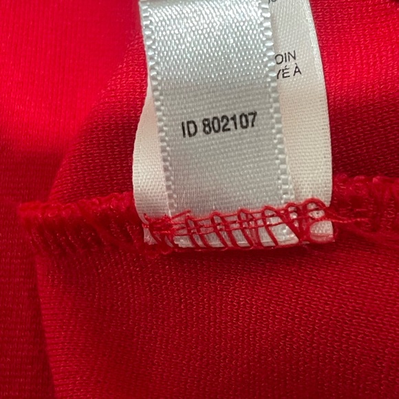 Chico's Red Long Sleeve Tunic Top Size 12 - Picture 7 of 11